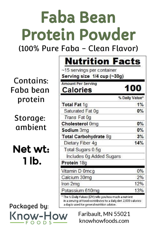 100% Pure Faba Bean Protein Powder