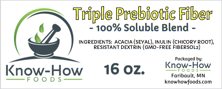 Triple Prebiotic Blend (Acacia Fiber, Inulin, Fibersol-2 Resistant Dextrin)
