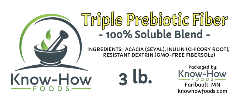 Triple Prebiotic Blend (Acacia Fiber, Inulin, Fibersol-2 Resistant Dextrin)