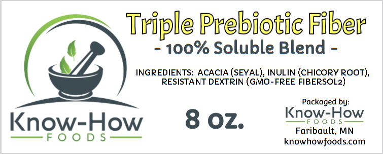 Triple Prebiotic Blend (Acacia Fiber, Inulin, Fibersol-2 Resistant Dextrin)