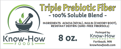 Triple Prebiotic Blend (Acacia Fiber, Inulin, Fibersol-2 Resistant Dextrin)