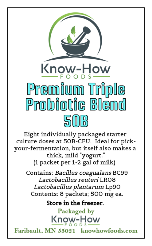 Premium Probiotic Multi-Benefit Starter (Plantarum Lp90, Coagulans BC99, Reuteri LR08)