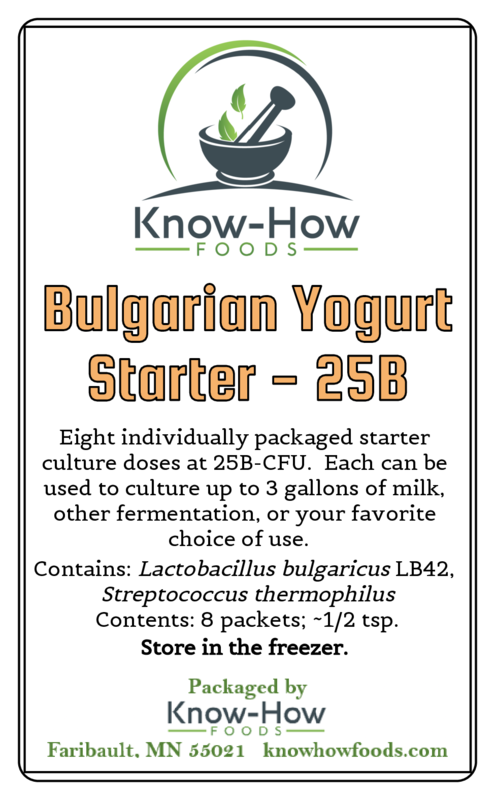 Premium Bulgarian Yogurt Starter Culture - tart, clean, traditional