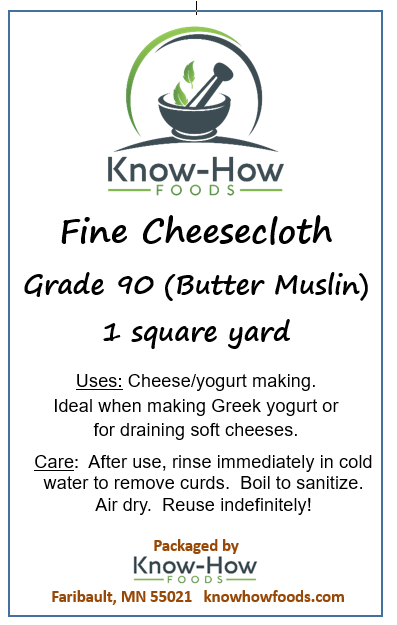 Fine Cheesecloth (Grade 90)