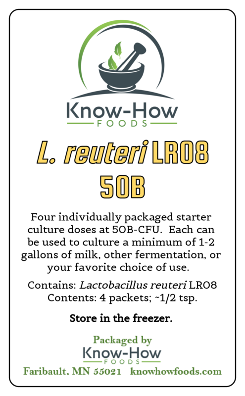 Lactobacillus reuteri LR08 (single-use B-CFU pkts or you-scoop bulk jars)